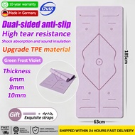 【3 layer thickening】TPE yoga mat Anti sweat and anti slip yoga mat anti slip yoga mat thick mat yoga