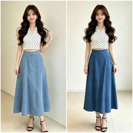 （MELISSA-MLS40414）SMLXL2XL Women's clothing denim long skirt high-waisted summer new style denim fab