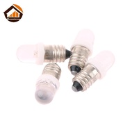 CheeseArrow 5Pcs E10 Led Bulb E10 3V 6V 12V 24V Instrument Bulb E10 Indicator Bulb Old Fashioned Fla