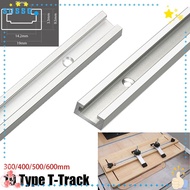 SUSSG 1Pcs T-Track, Aluminium Alloy 300-600mm T-Slot Track, T Slider Fixture Slot Slide 19 Type 19x9