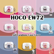 【imamura】For HOCO EW72 Case Earphone Case Cartoon Transparent Soft Silicone Casing