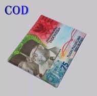 (gratis box) dompet motip uang 75 ribu dompet anak dompet pendek bahan kulit sitentis
