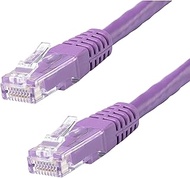 StarTech.com 50ft CAT6 Ethernet Cable - Purple CAT 6 Gigabit Ethernet Wire -650MHz 100W PoE++ RJ45 U