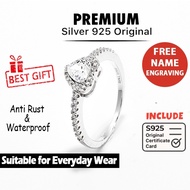 THE MATCHES STORE - Heart Ring silver 925 original silver ring for woman cincin silver 925 original perempuan ukir nama