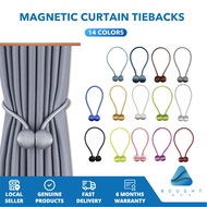 Magnetic Curtain Tiebacks - Pearl Ball Design, Elegant Tie Back Rope, Magnet Holder