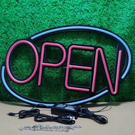 ป้ายไฟนีออน ป้ายไฟ สีเเดง-OPEN ไฟประดับตกแต่ง ป้ายไฟสำรับตกแต่งหน้าร้าน