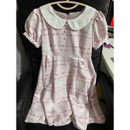 [2nd Hand] Pink Dress Cute Cat Pattern