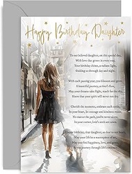 Special Birthday Card for Daughter - Adult or Teeanger Daughter Birthday Card for Her - Heartfelt Po