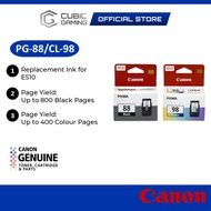 Canon Ink PG-88 PG88 / CL-98 CL98 Black / Colour Ink Cartridge Ink for Canon E500 / E510 / E600 / E6