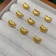 18k gold confession love pendant female au750 gold heart-shaped pendant/18k黄金表白爱心吊坠女au750彩金心形项坠520礼物