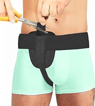 Hernia Support Belt Truss for Left/Right: Groin Pain Relief for Men&amp;Women w/ Removable Compression Pads for Inguinal/Incisional/Femoral/Sports Hernia, Cuttable Wasitband Straps for Customizable Fit