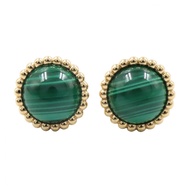 【สินค้ามือสอง】 Van Cleef & Arpels ต่างหู Perlée Couleurs Malachite VCARP4DS00 K18 (เยลโลว์โกลด์) ต่า