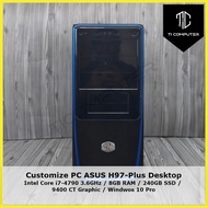 Customize PC ASUS H97-Plus Intel Core i7-4790 3.6GHz 8GB RAM 240GB SSD 9400 CT DIY Desktop PC
