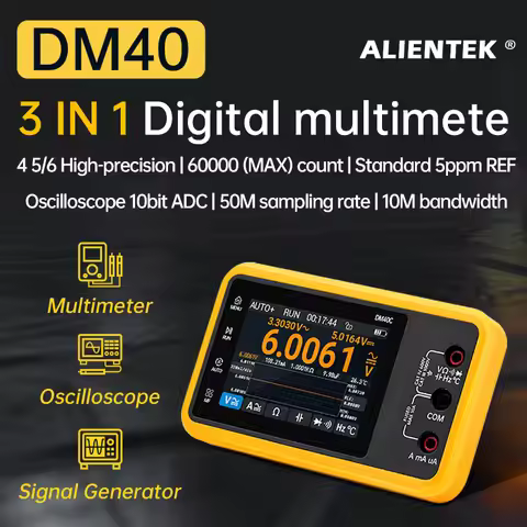 ALIENTEK DM40 Digital Oscilloscope Multimeter Signal Generator 3 in 1 50M Sample rate Voltage Diode 