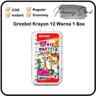 Greebel Artist Oil Pastel Crayons, 12 Colors, Waterproof Crayon Set