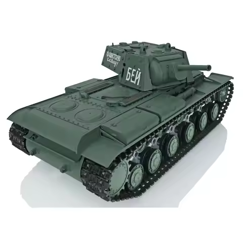 1/16 Scale 2.4G Heng Long RC Tank 7.0 Plastic Soviet KV-1 Battle Tanks 3878 RTR RC 360° Turret Radio