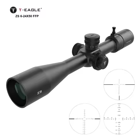 T Eagle ZS6-24X50 FFP IR Tactical Riflescope Spotting Scope for Rifle Hunting Optical Collimator Air
