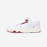 DECATHLON Men's CJ80 Leather Trainers - White and Burgundy
