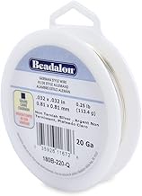 Beadalon 20-Gauge Tarnish Resistant Silver Plate Square Wire, 1/4-Pound