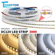 Upgrade Width 3mm 5M/Roll  LED Strip High Density 2025 168 LEDs/m DC12V Flexible LED Light Strip 300