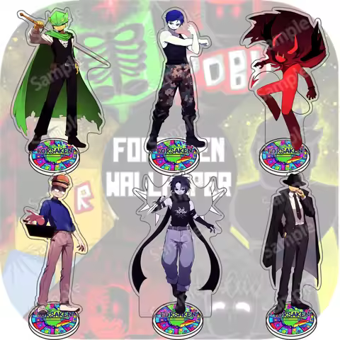 Game Forsaken Acrylic Standee 15CM for Desktop Decoration, Guest 1337/Noob/Shedletsky Charm Keychain