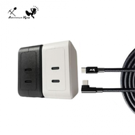【一起購省荷包】【電競充電組】氮化鎵GaN 120W 雙孔USB-C 快速充電器 / 黑 / 適用支援PD充電筆電.手機 + Type-C 140W L型快充傳輸線