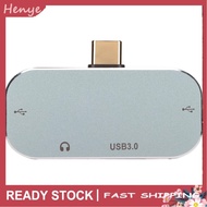 Henye Type C Splitter  USB Adapter 5Gbps Rate for Laptops Mobile Phones