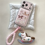 iPhone 17 Pro Max 16 pro max Amusement park carousel pattern PU material phone case