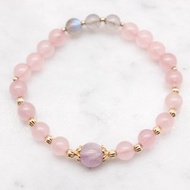 招桃花人緣異性 | 粉晶薰衣草紫水晶7A級 天然水晶 手工串珠