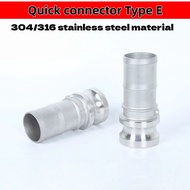 304 stainless steel quick connector E-type snap fit pagoda head hose, high-pressure quick plug 4/6 f