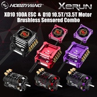 New

 HOBBYWING XERUN XD10 PRO 100A ESC D10 10.5T 13.5T Motors Sensored Brushless Combo for 1/10 RC 