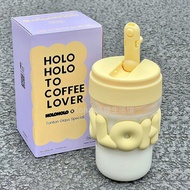 Holoholo แก้วน้ำแก้วแก้วแก้วหลอดดูดกาแฟแก้วน้ำชาแบบพกพาเรียบง่ายสำหรับนักเรียนชายและหญิงมีมูลค่าฤดูร้อน