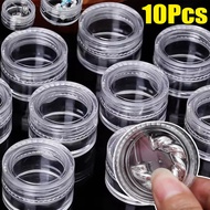 3/7/10g Stackable Plastic Cosmetic Storage Box Round Pigment Food Sample Empty Jars with Sealed Lids