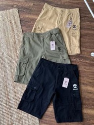 外國預訂 3色選 timberland logo 口袋 軍裝短褲