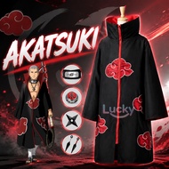 [Kuala Lumpur Ready Stock]Anime Naruto Akatsuki Uchiha Itachi Cosplay Cloak Kids Adults Ninja Robe H
