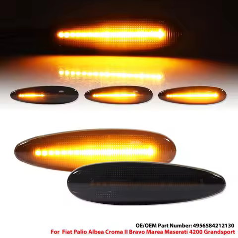 For Fiat Palio Albea Croma II Bravo Marea Maserati 4200 Grandsport LED Dynamic Car Blinker Side Mark