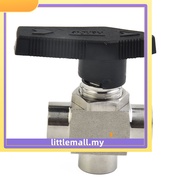 【LLMA】3 Way Ball Valve 304 Stainless Steel BSPP Female Thread Valve For Water
