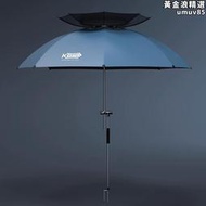 釣傘新款2.4米萬向雙層戶外防風遮陽防雨抗UV摺疊加厚釣魚傘