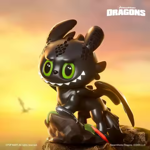 New Popmart Labubu THE MONSTERS How To Train Your Dragon Series Blind BoxCute Anime Cartoon Decor Co
