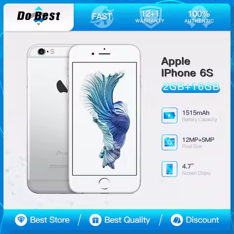 Original Apple iPhone 6s 4G LTE Mobile Phone 16/32/64GB ROM 4.7“ IPS LCD Touch ID 5MP+12MP Camera A9
