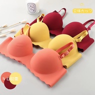 Girl's seamless bra sets women's fashion sexy  shoulder belt no wire gather push up bras adjustable 