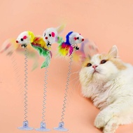 Time Cat Feather Wand Spring Cat Toy Cat Interactive Toy Cat Teaser Wand Mouse