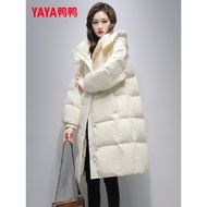 Duck Duck Down Jacket Women Official Flagship Store Genuine Warm Hooded Winter Long Jacket All-Match