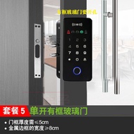 Smart Electronic Lock Bluetooth Glass Door Single Double Opening Access Control Remote Control Finge