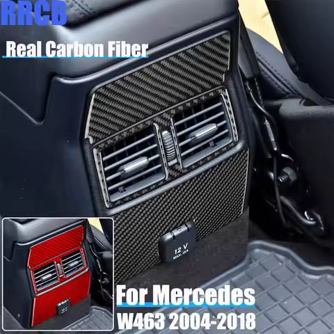 Real Carbon Fiber Car Accessories Rear Vent Set Soft Cover Sticker For Mercedes-Benz G Class W463 G5