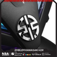 1pcs KAWASAKI H2R EMBLEM KAWASAKI H2R LOGO NOT KAWASAKI H2R STICKER OR STICKER MOTORCYCLE ACCESSORIE