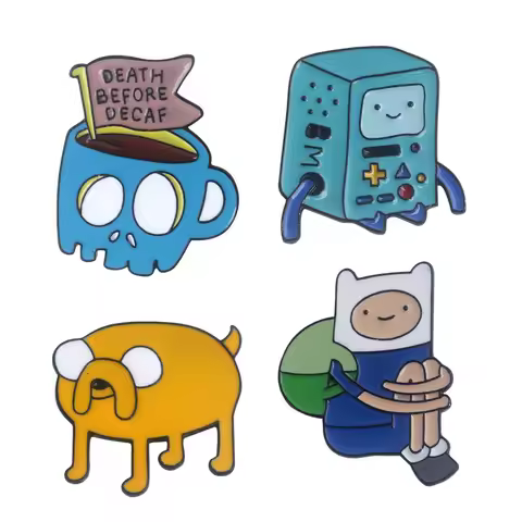 Adventure Time Pins Brooch Cartoon Creative Funny Cup Finn Princess Jack BMO Badge Brooch Backpack B