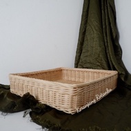 Square Rattan Basket 35x35x7