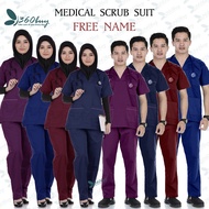 Casual【Ready stock】hot sale№☜☄READY STOCK BAJU SCRUB MEDICAL SUIT Doctor 's FOR MAN &amp; WOMEN / TOP+PANTS