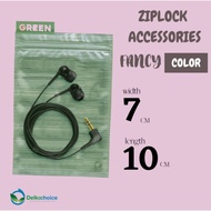 ZIPLOCK SACHET PACKAGING PLASTIC SACHET COMBINATION FOIL METALIZED SILVER GREEN 7X10 7CM X 10CM DELK